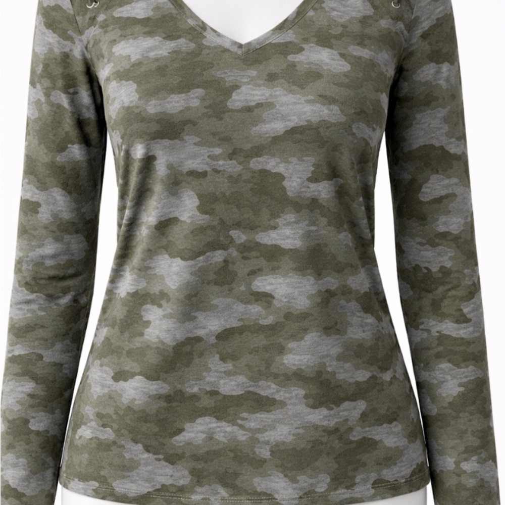 Camouflage Long Sleeve Women's Top